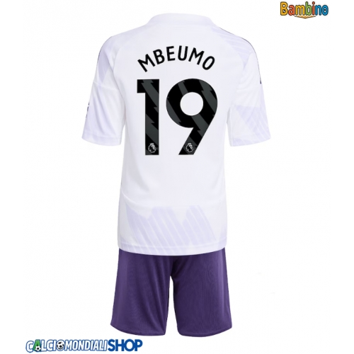 Maglie da calcio Manchester United Bryan Mbeumo #19 Seconda Maglia Bambino 2025-26 Manica Corta + Pantaloni corti)